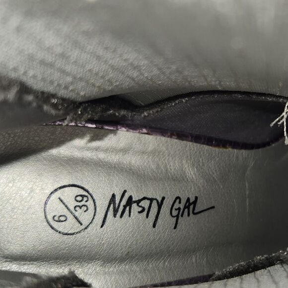 Pink Metallic Star Peep Toe Platform Ankle Booties 70s Cosplay Abba Size 6 - Picture 6 of 8